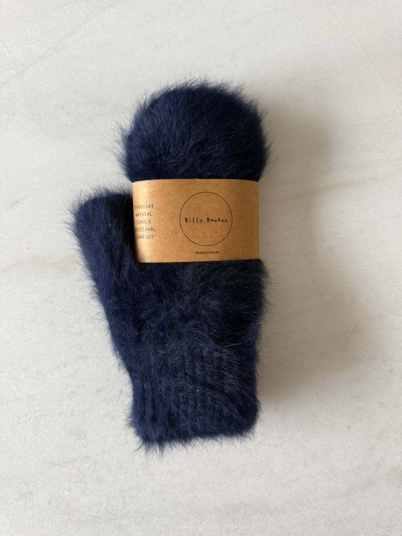 Fluffy Angora Mittens -  Baby blue