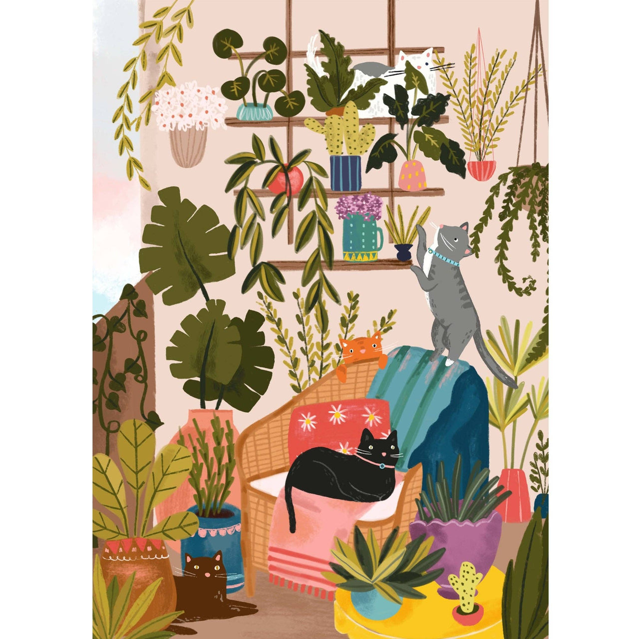 Balcony Cats 1000-Piece Puzzle