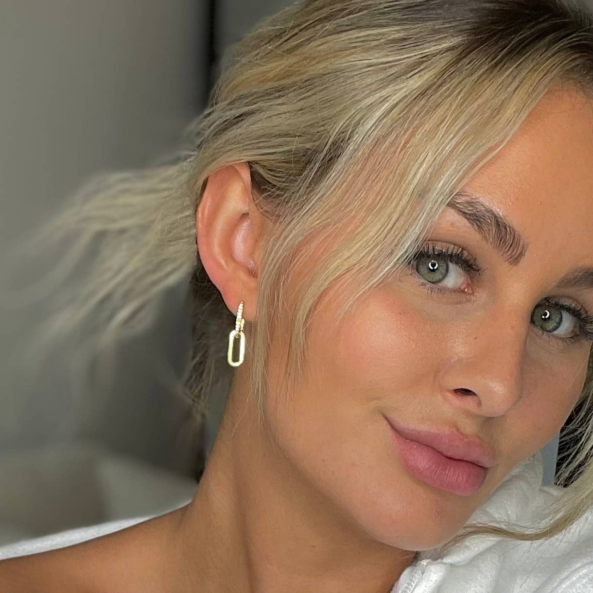 Paperclip Earrings  |  Gold