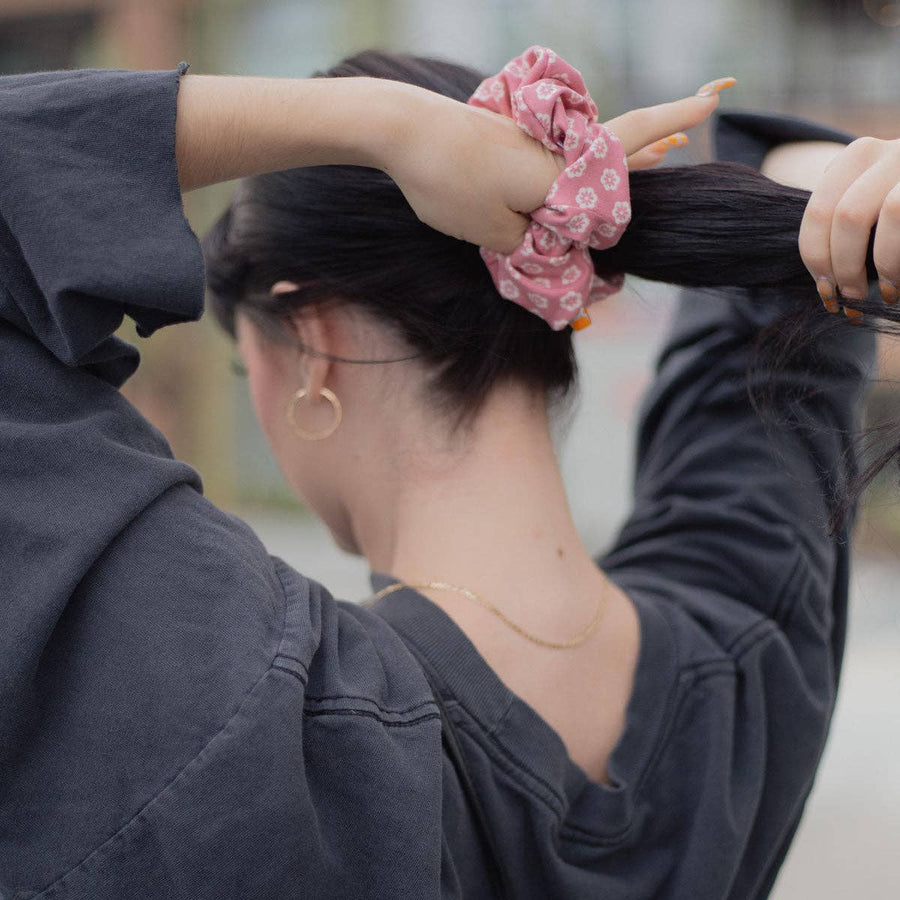 Brown Boho Scrunchie