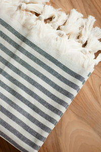 Thumbnail for Oversized Turkish Towel: Abyss Stripe