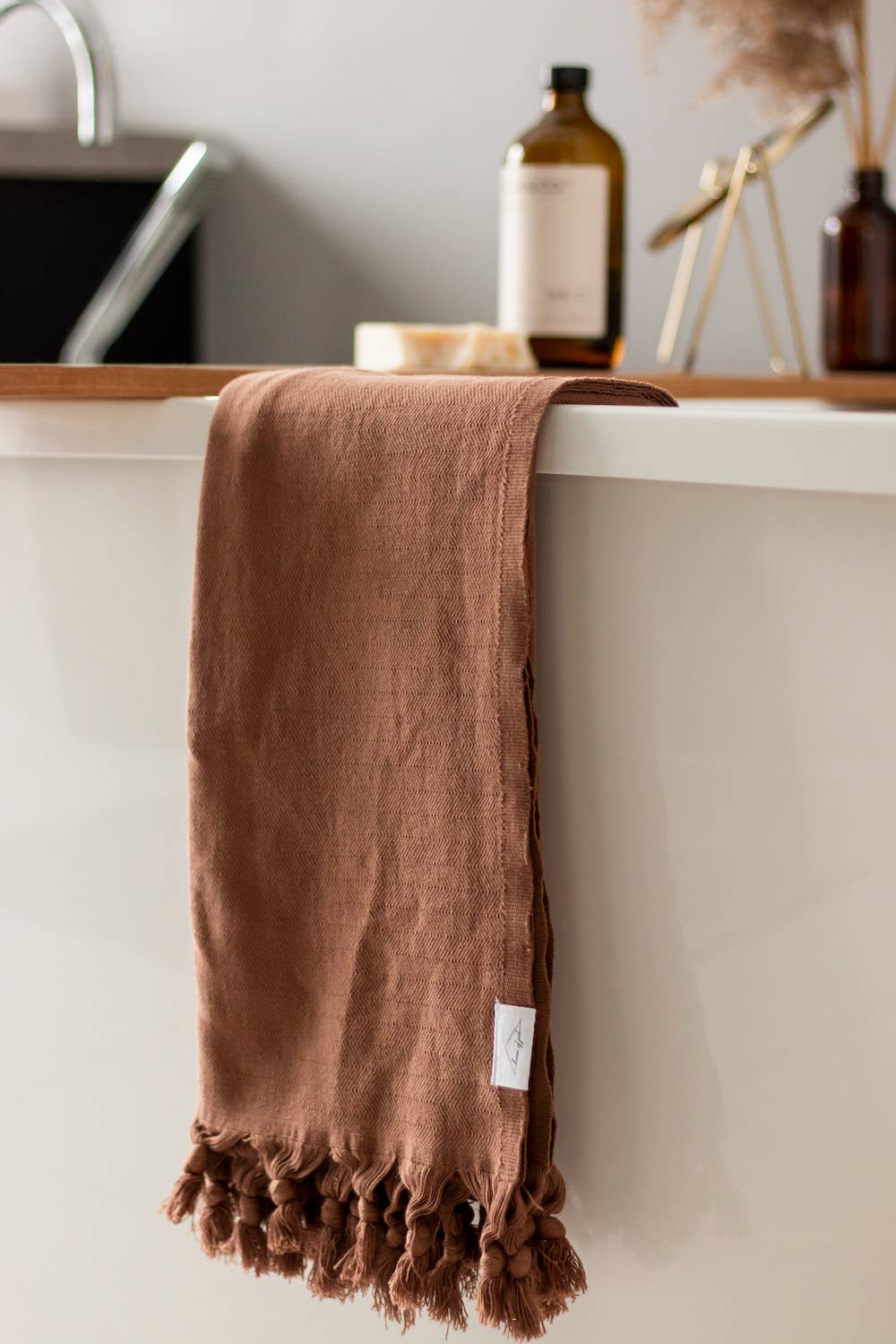 Oversized Turkish Towel: Abyss Stripe