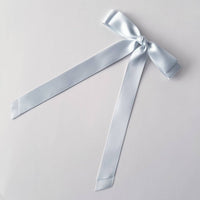 Thumbnail for Satin Bow Hair Clip  |  Ice Blue