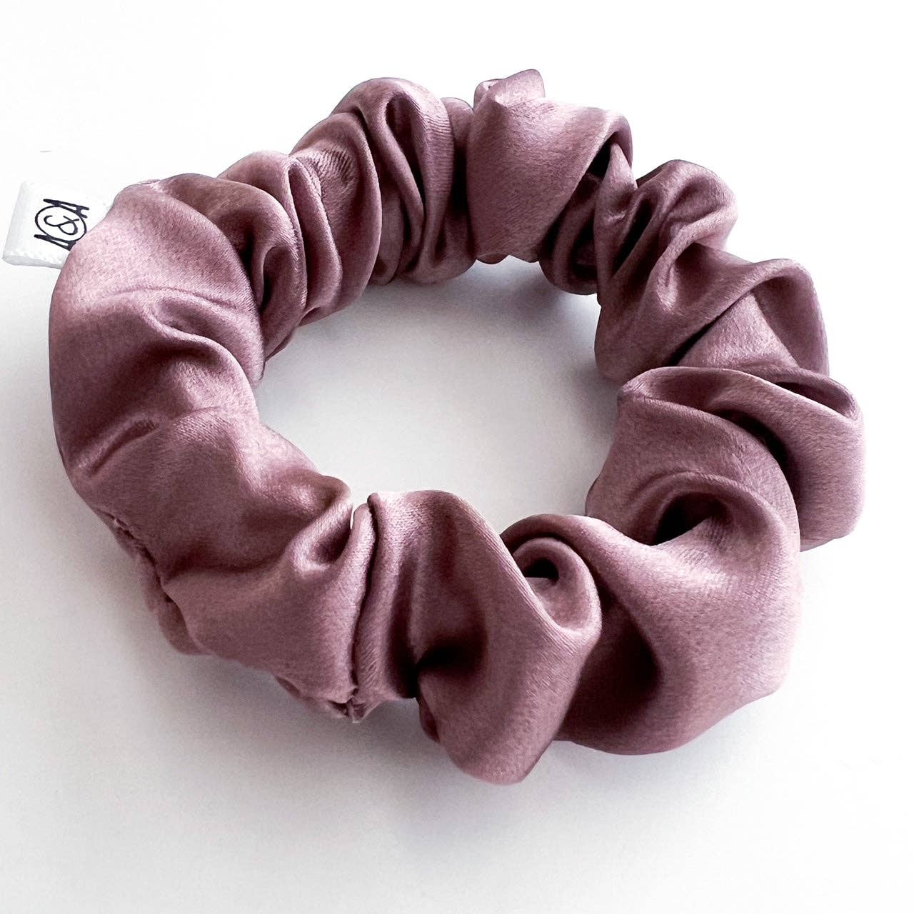 100% Silk Mauve Scrunchie: MINI