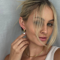Thumbnail for Heart and Star Hoop Earrings  |  Gold