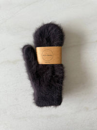 Thumbnail for Fluffy Angora Mittens -  Baby blue