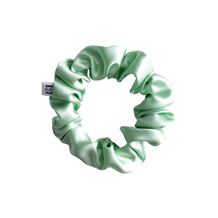 100% Silk Scrunchie  |  Mint  |  Mini