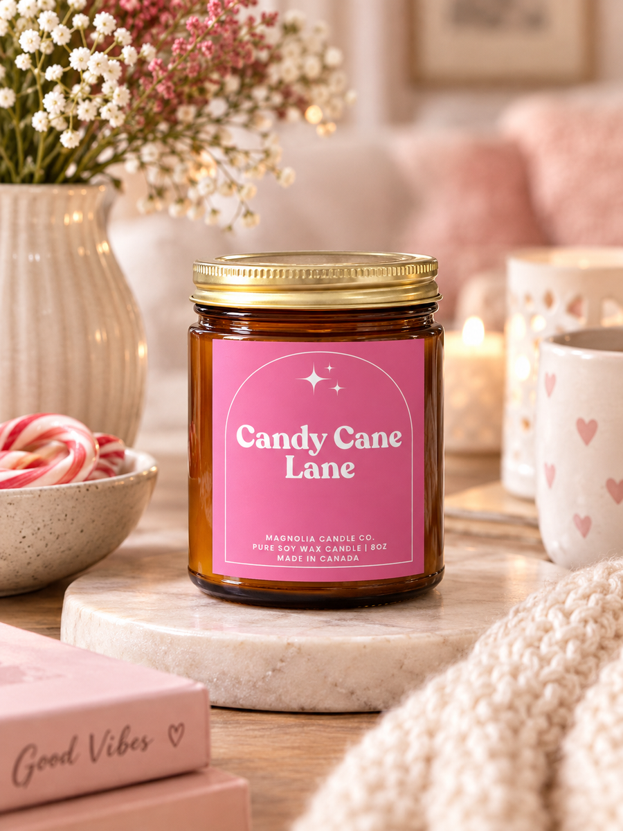 Soy Candle  |  Candy Cane Lane  |  8oz Jar