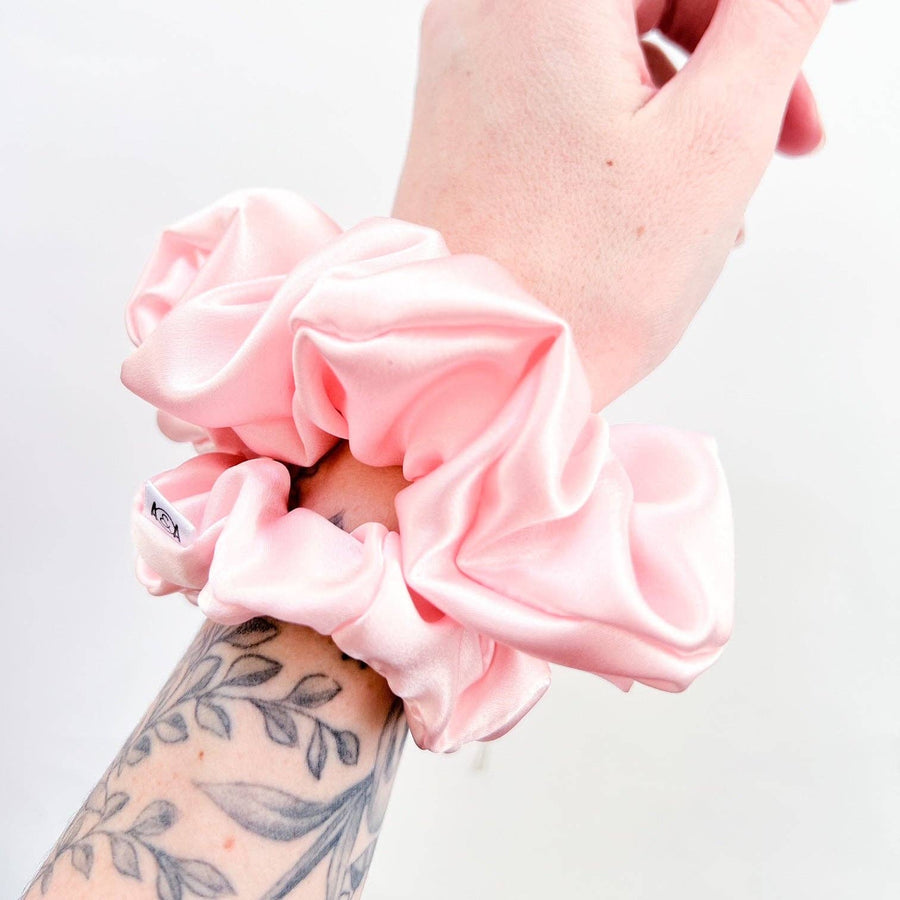 100% Silk Scrunchie  |  Ballet Pink  |  Mini