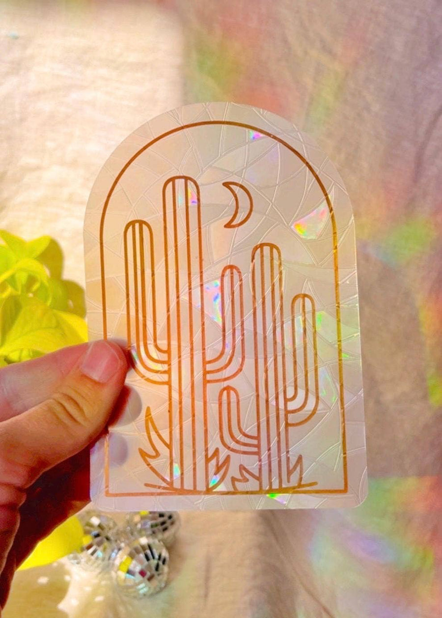 Cactus Suncatcher Sticker