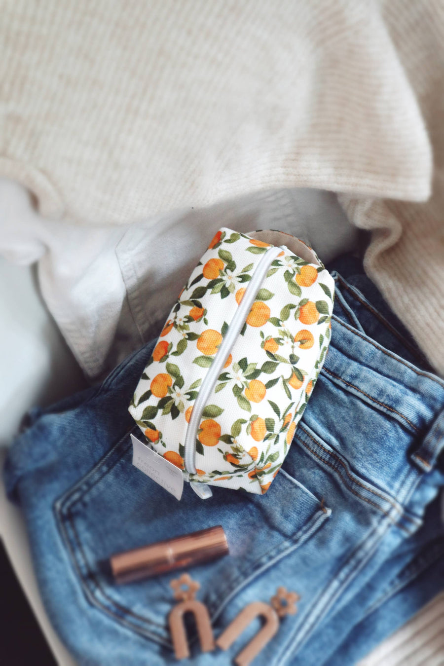 Makeup Bag  |  Clementine  |  Medium