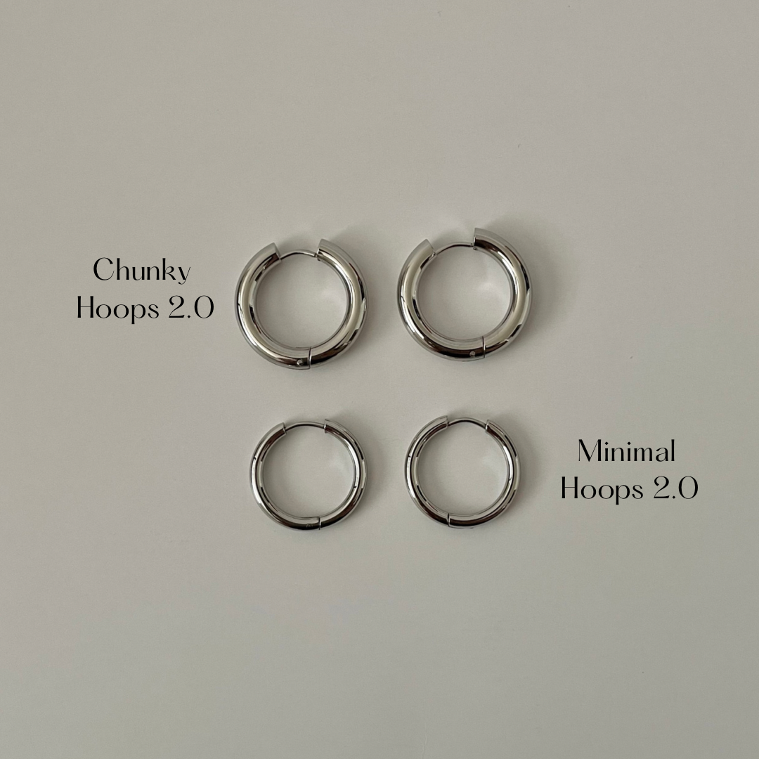 Chunky Hoops 2.0  |  Silver