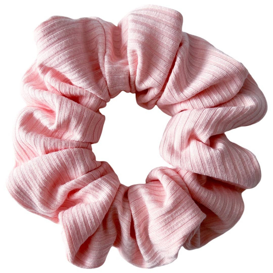 Scrunchie Light Pink Bamboo Rib