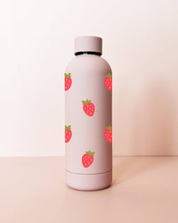 Thumbnail for MÖMY - 17oz insulated bottle - pale pink: Strawberries