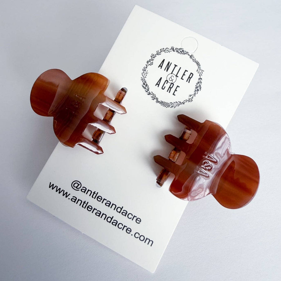 Butterfly Claw Clips  |  Mahogany