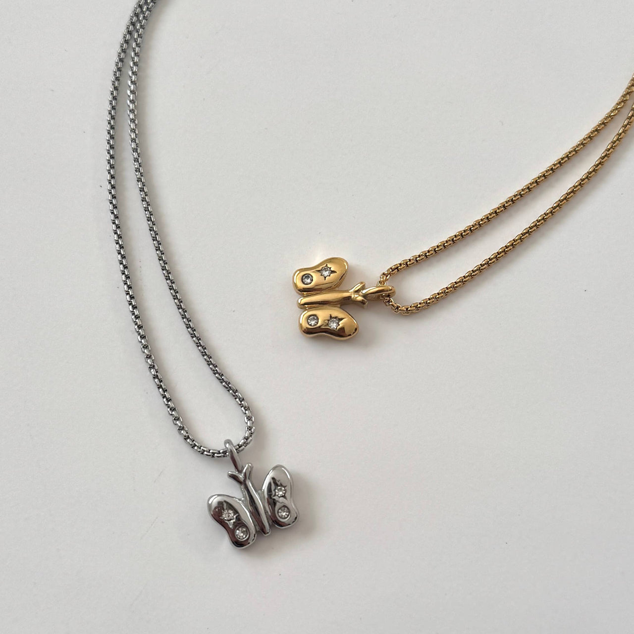 Mini Butterfly Necklace  |  Gold