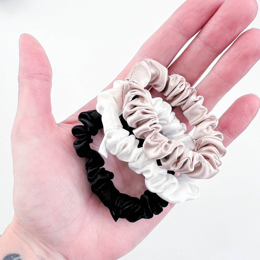 Micro Silk Scrunchie Trio  |  Merlot