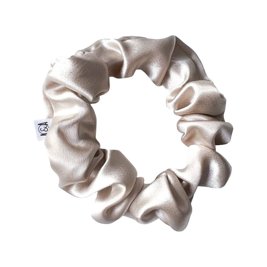 100% Silk Scrunchie  |  Sand  |  Regular