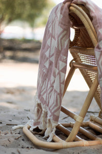 Thumbnail for Oversized Turkish Towel: Cinnamon Jacquard