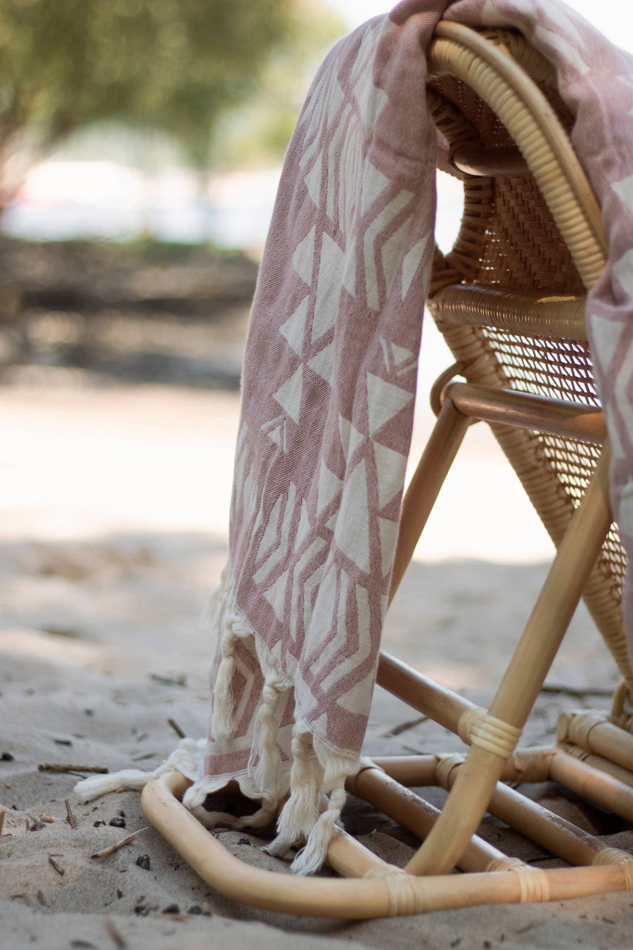 Oversized Turkish Towel: Cinnamon Jacquard