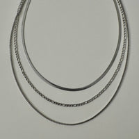 Thumbnail for Shaylene Three Layer Necklace - Silver