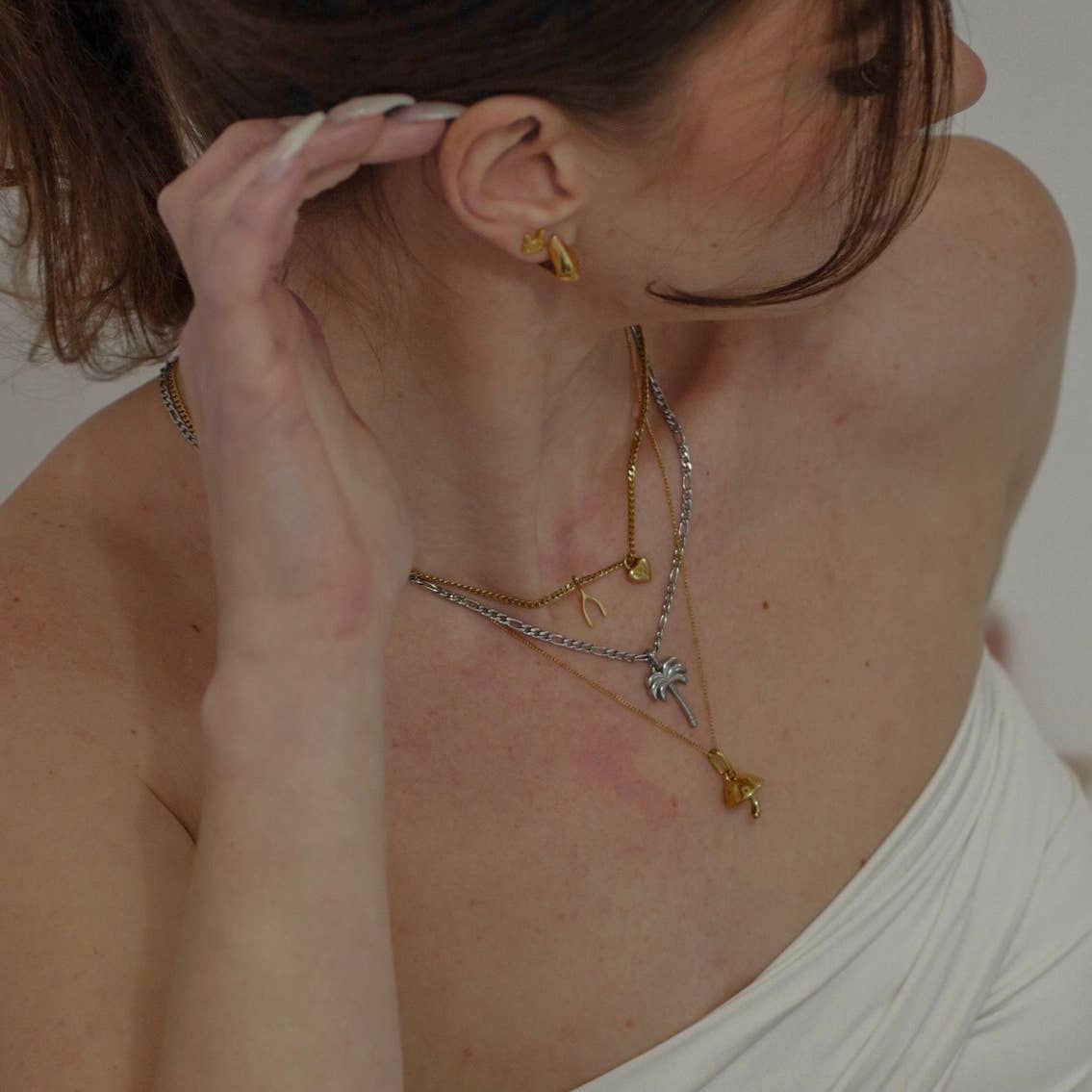 Mushroom Necklace  |  Gold