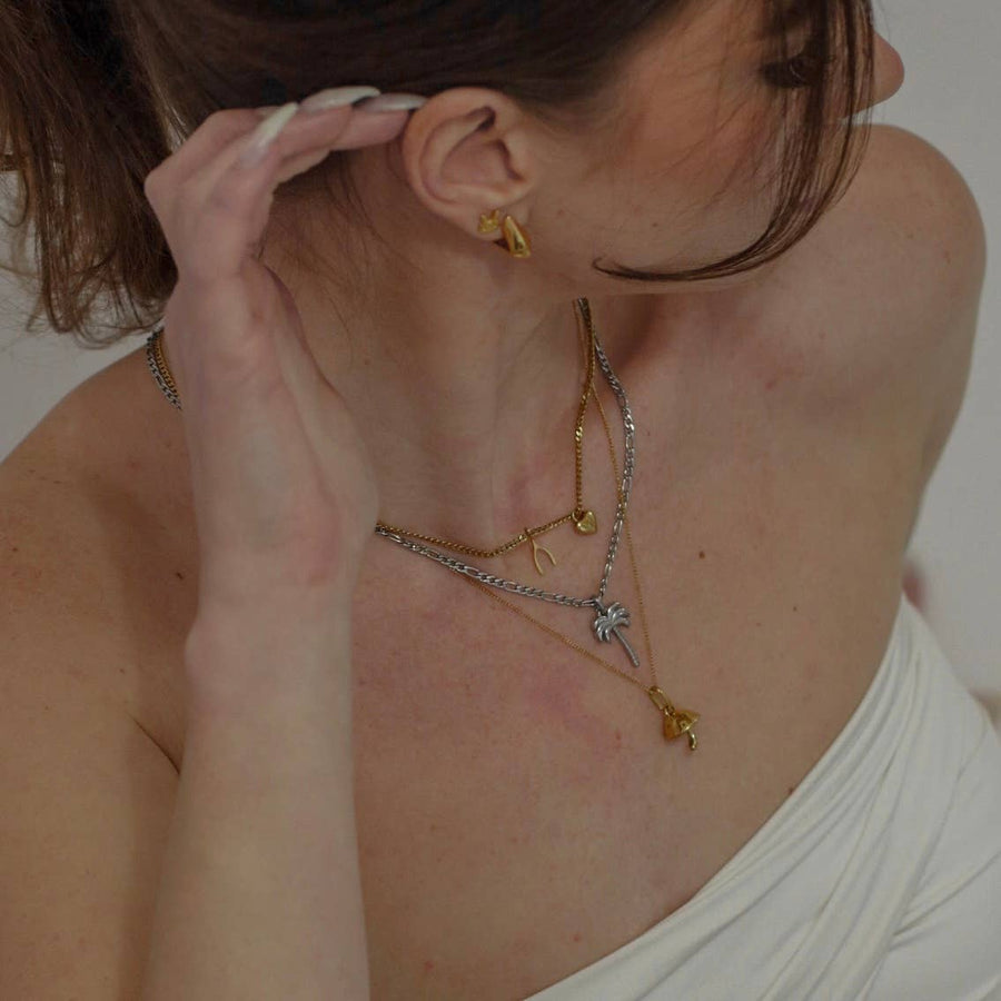 Mushroom Necklace  |  Gold