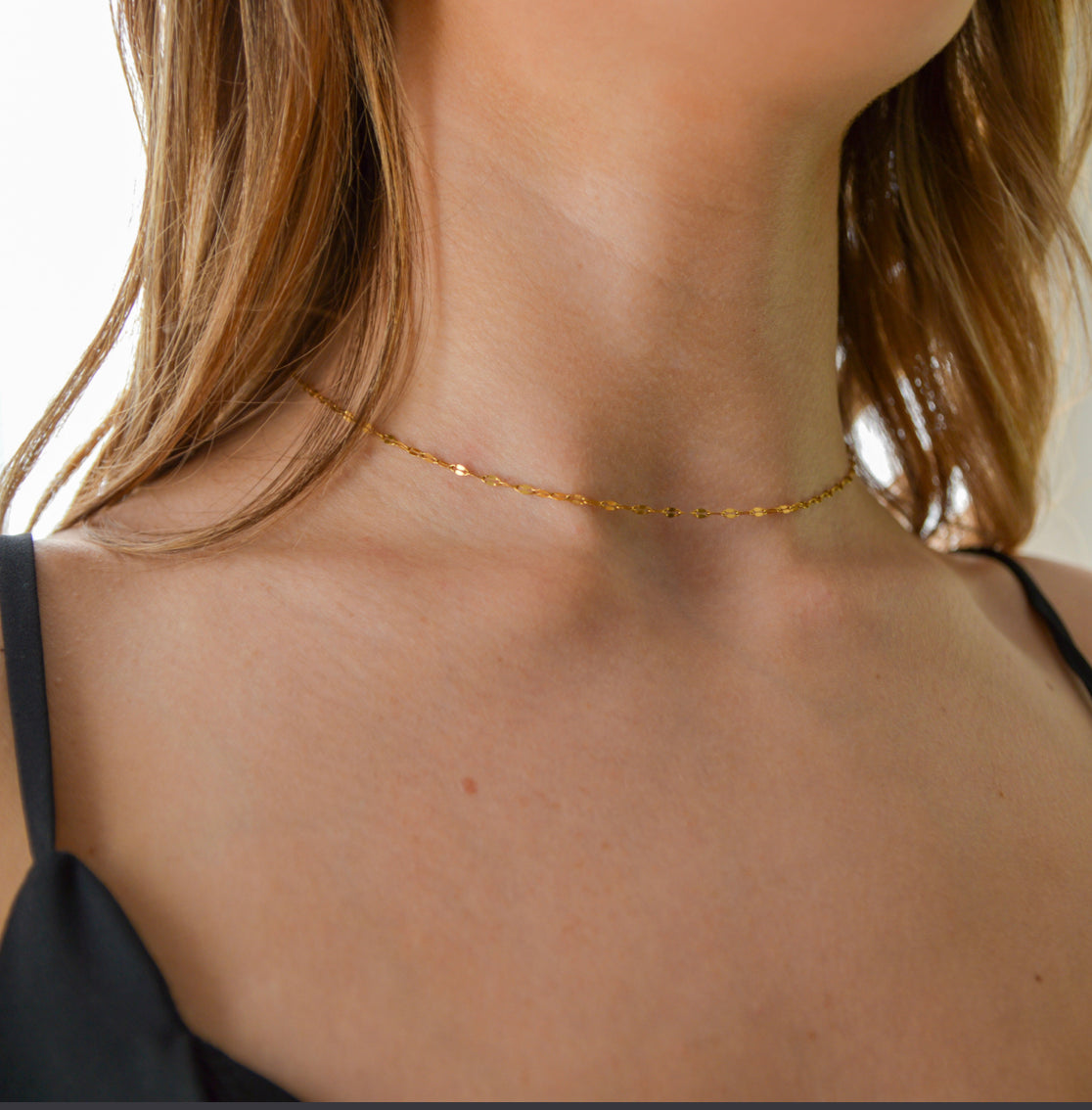 Mirror Chain Necklace - Gold