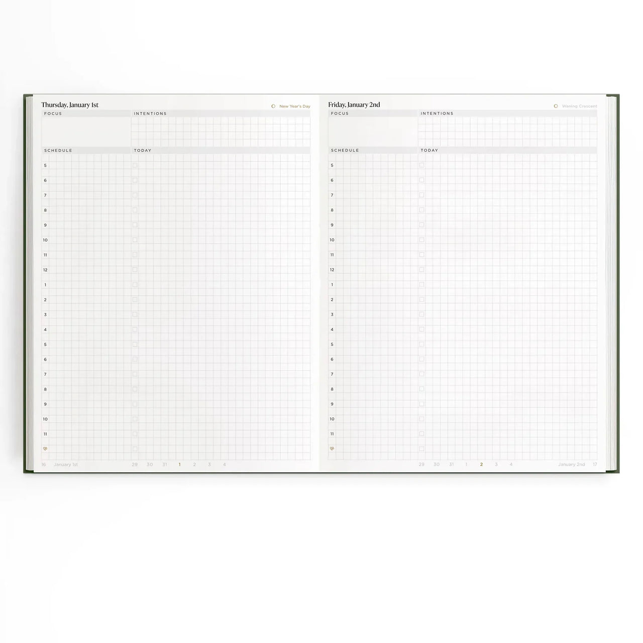 2026 Weekly & Daily Planner - Paper Flex - Moss