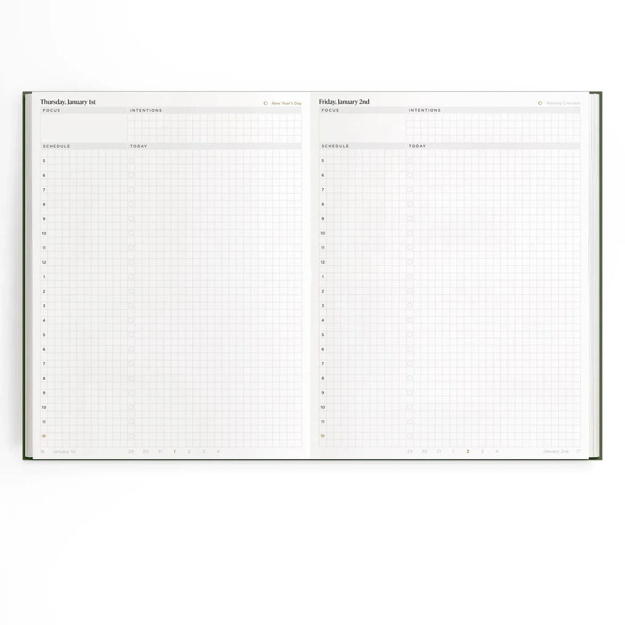 2026 Weekly & Daily Planner - Paper Flex - Moss