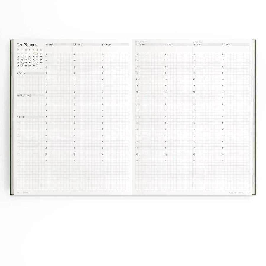 2026 Weekly & Daily Planner - Paper Flex - Moss