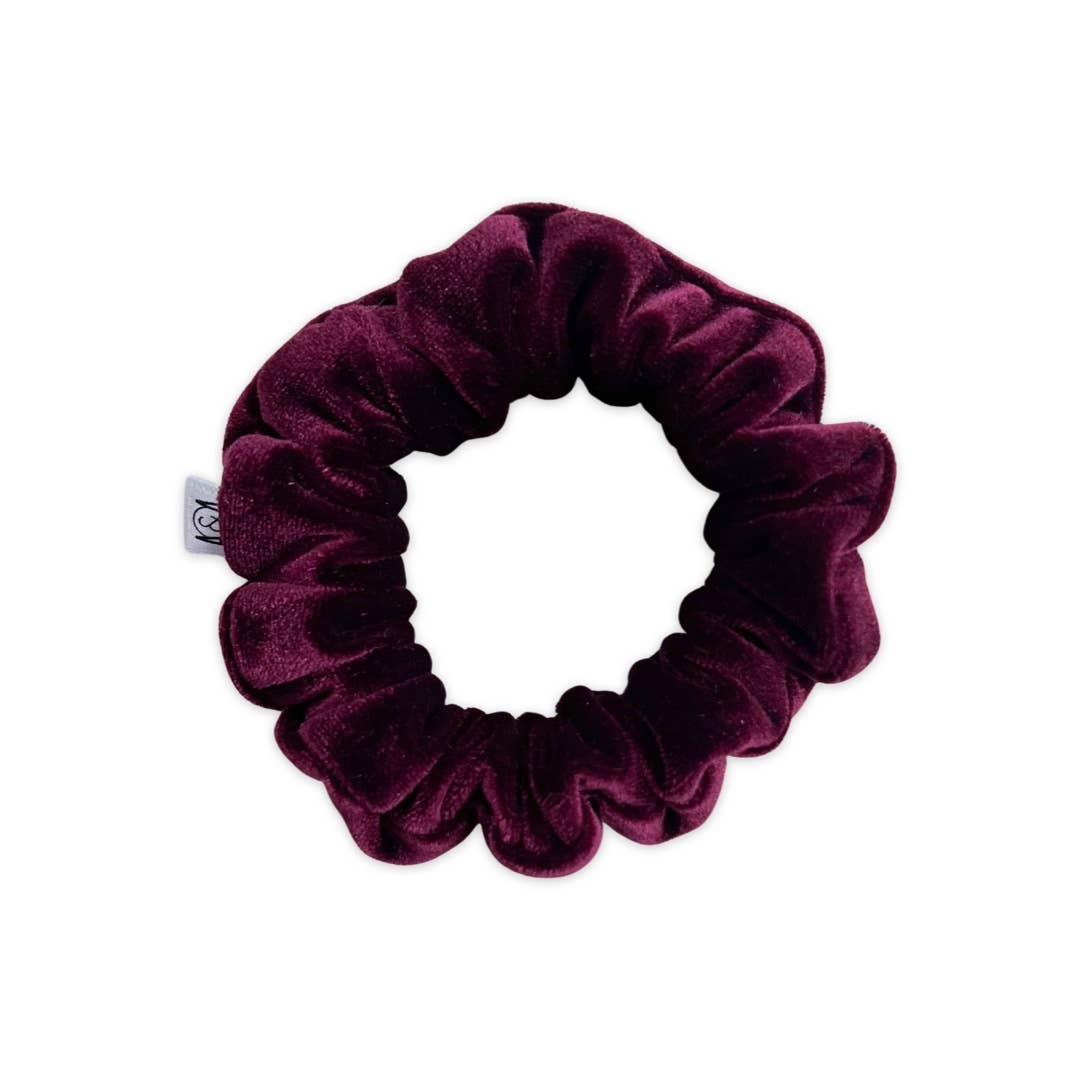 Velvet Scrunchie: MINI Size / Burgundy